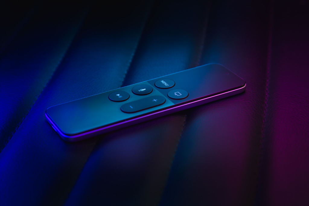 A black remote controller.